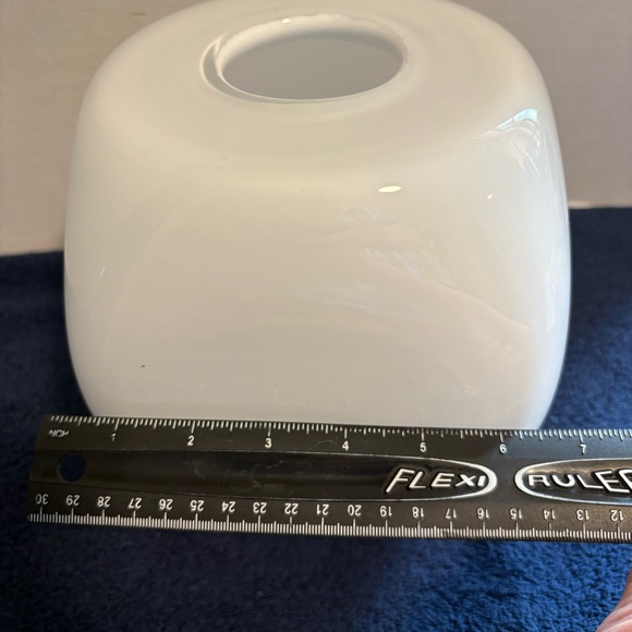 Vintage Scandinavian Style Cube Glass Vase 7” Square Heavy 6 Pounds Decor Studio